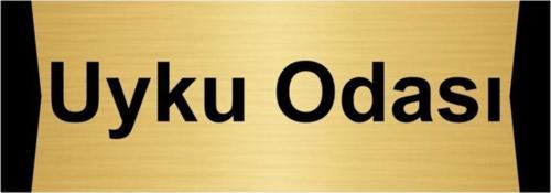 Uyku Odası 5X20Cm Altın Renk Metal Yönlendirme Levhası