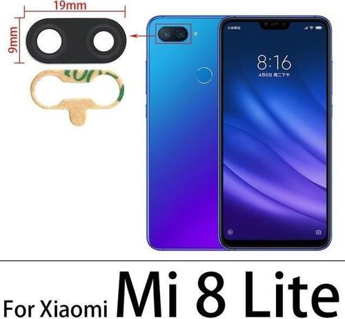 Xiaomi Mİ8 LİTE Arka Kamera Camı Lens Yapışkanlı