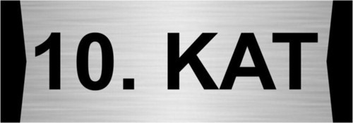10.Kat 7X20Cm Gümüş Renk Metal Yönlendirme Levhası