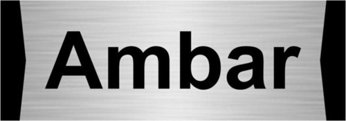 Ambar 5X20Cm Gümüş Renk Metal Yönlendirme Levhası