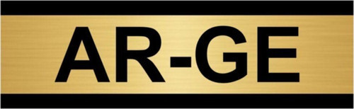 Ar-Ge 7X20Cm Altın Renk Metal Yönlendirme Levhası