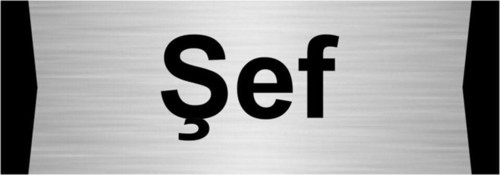 Şef 7X20Cm Gümüş Renk Metal Yönlendirme Levhası
