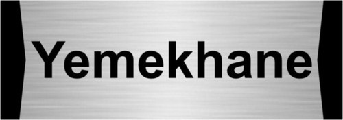 Yemekhane 7X20Cm Gümüş Renk Metal Yönlendirme Levhası