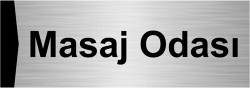 Soyunma Odası 7X20Cm Gümüş Renk Metal Yönlendirme Levhası