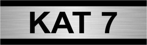 Kat 7 7X20Cm Gümüş Renk Metal Yönlendirme Levhası