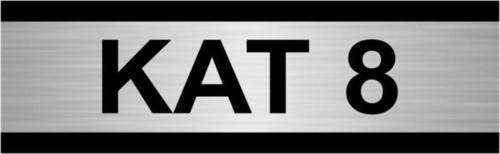 Kat 8 7X20Cm Gümüş Renk Metal Yönlendirme Levhası