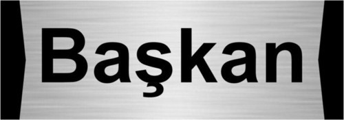 Başkan 7X20Cm Gümüş Renk Metal Yönlendirme Levhası