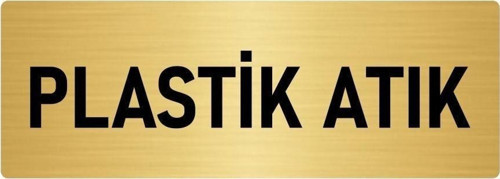 Metal Yönlendirme Levhası, Departman Kapı Isimliği Plastik Atık 10X20 Cm Altın Renk