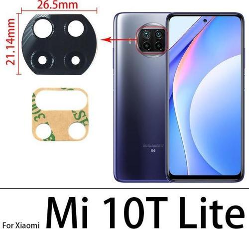 Xiaomi Mİ 10T LİTE Arka Kamera Camı Lens Yapışkanlı