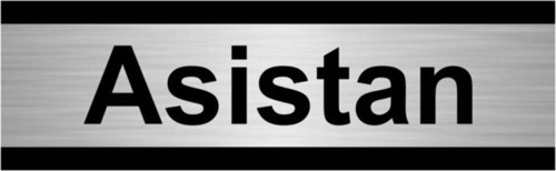Asistan 10X20Cm Gümüş Renk Metal Yönlendirme Levhası