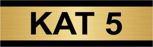 Kat 5 5X20Cm Altın Renk Metal Yönlendirme Levhası