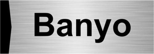 Banyo 7X20Cm Gümüş Renk Metal Yönlendirme Levhası