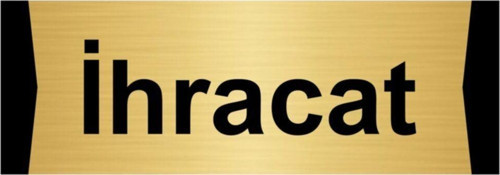 Ihracat 7X20Cm Altın Renk Metal Yönlendirme Levhası