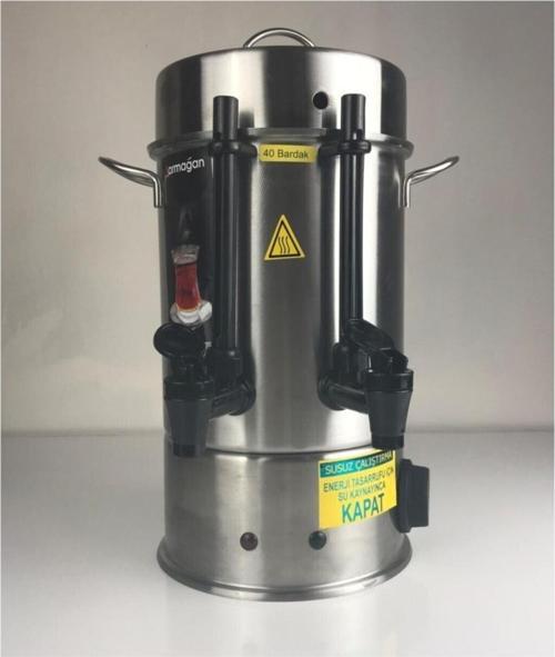 Çaymatik 80 Bardak Çelik Termostatlı Semaver