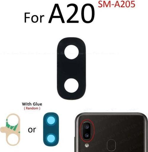 Samsung Galaxy A20 Arka Kamera Camı Lens Yapışkanlı
