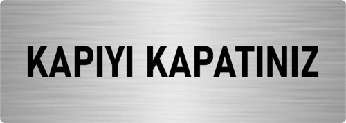 Metal Yönlendirme Levhası, Departman Kapı Isimliği Kapıyı Kapatınız 5X20 Cm Gümüş Renk