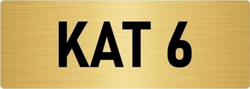 Metal Yönlendirme Levhası, Departman Kapı Isimliği Kat 6 10X20 Cm Altın Renk