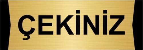 Çekiniz 7X20Cm Altın Renk Metal Yönlendirme Levhası
