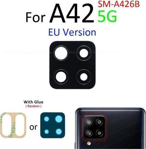 Samsung Galaxy A42 Arka Kamera Camı Lens Yapışkanlı