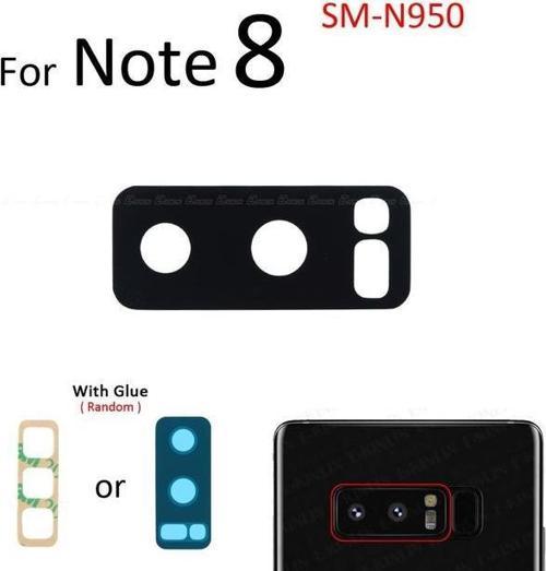 Samsung Galaxy NOTE 8 Arka Kamera Camı Lens Yapışkanlı