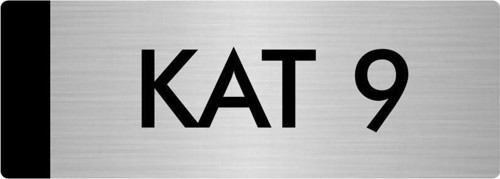 Metal Yönlendirme Levhası, Departman Kapı Isimliği Kat 9 5X20 Cm Gümüş Renk