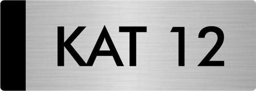 Metal Yönlendirme Levhası, Departman Kapı Isimliği Kat 12 5X20 Cm Gümüş Renk
