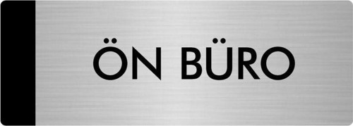 Metal Yönlendirme Levhası, Departman Kapı Isimliği Ön Büro 5X20 Cm Gümüş Renk