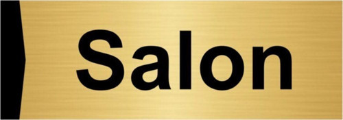 Salon 5X20Cm Altın Renk Metal Yönlendirme Levhası