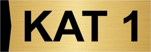 Kat 1 5X20Cm Altın Renk Metal Yönlendirme Levhası