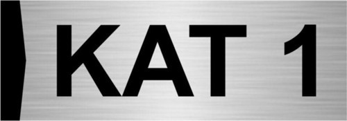 Kat 1 5X20Cm Gümüş Renk Metal Yönlendirme Levhası