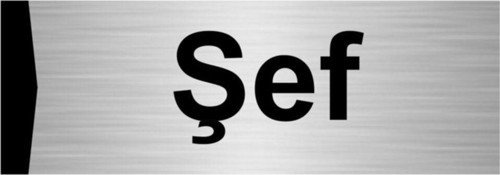 Şef 7X20Cm Gümüş Renk Metal Yönlendirme Levhası