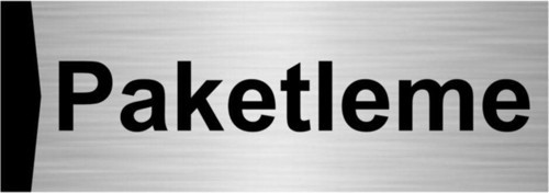Paketleme 7X20Cm Gümüş Renk Metal Yönlendirme Levhası