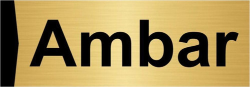 Ambar 7X20Cm Altın Renk Metal Yönlendirme Levhası
