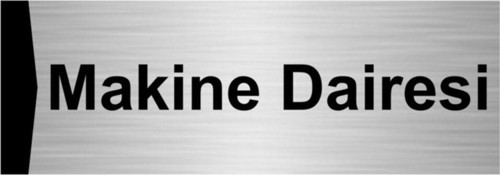 Makine Dairesi 10X20Cm Gümüş Renk Metal Yönlendirme Levhası