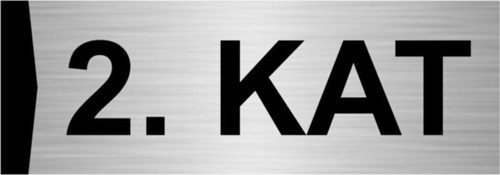 2.Kat 10X20Cm Gümüş Renk Metal Yönlendirme Levhası