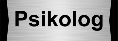 Psikolog 10X20Cm Gümüş Renk Metal Yönlendirme Levhası