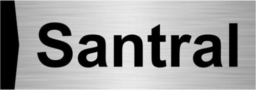 Santral 7X20Cm Gümüş Renk Metal Yönlendirme Levhası
