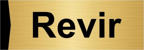 Revir 5X20Cm Altın Renk Metal Yönlendirme Levhası