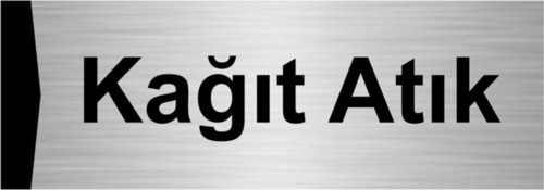Kağıt Atık 10X20Cm Gümüş Renk Metal Yönlendirme Levhası