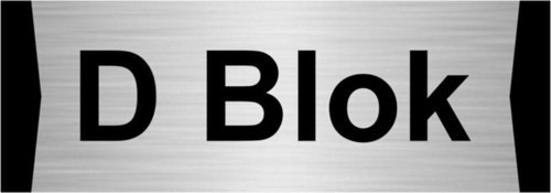 D Blok 7X20Cm Gümüş Renk Metal Yönlendirme Levhası