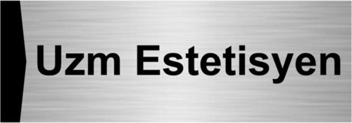 Uzm Estetisyen 7X20Cm Gümüş Renk Metal Yönlendirme Levhası