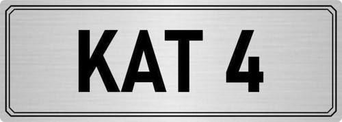 Metal Yönlendirme Levhası, Departman Kapı Isimliği Kat 4 7X20 Cm Gümüş Renk