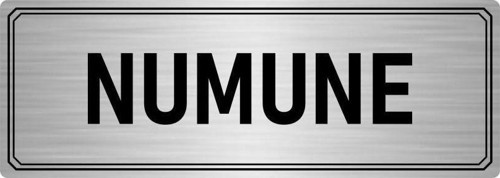 Metal Yönlendirme Levhası, Departman Kapı Isimliği Numune 5X20 Cm Gümüş Renk