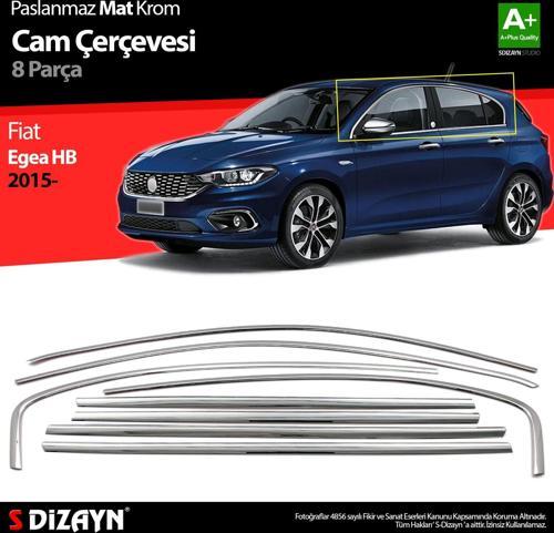 Fiat Egea HB Krom Cam Çerçevesi 8 Prç. 2015 Üzeri Mat Krom