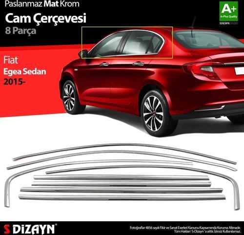 Fiat Egea SD Krom Cam Çerçevesi 8 Prç. 2015 Üzeri Mat Krom