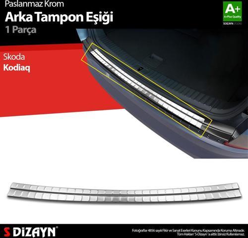 Skoda Kodiaq Krom Arka Tampon Eşiği 2016 Üzeri