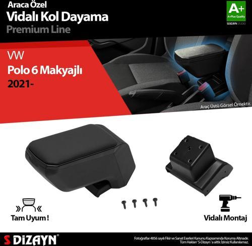 VW Polo 6 Makyajlı Kol Dayama Kolçak ABS Vidalı Siyah 2021 Üzeri A+ Kalite