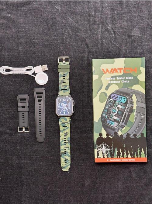 Watch Amoled Ekran Akıllı Saat Askeri Kamufulaj Desenli 41Mm Tasarım Ödüllü Saat Tw11 Model
