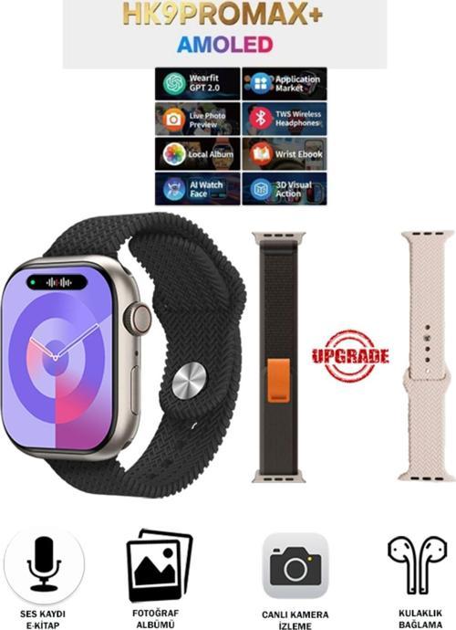 Watch9 Hk9 Pro Max Plus 2024 Fotoğraf Albümü Kulaklık Bağlantısı Upgrade Versiyon 3 (Kordon Hediye)