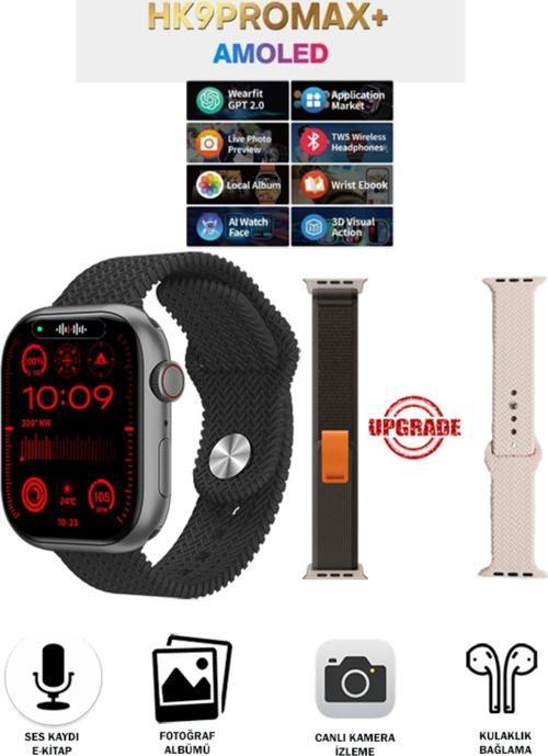 Watch9 Hk9 Pro Max Plus 2024 Fotoğraf Albümü Kulaklık Bağlantısı Upgrade Versiyon 3 (Kordon Hediye)